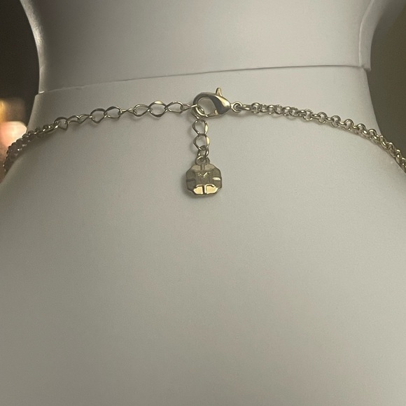 DRESSY FASHION TEAR DROP NECKLACE BLACK & GOLD - Picture 3 of 3